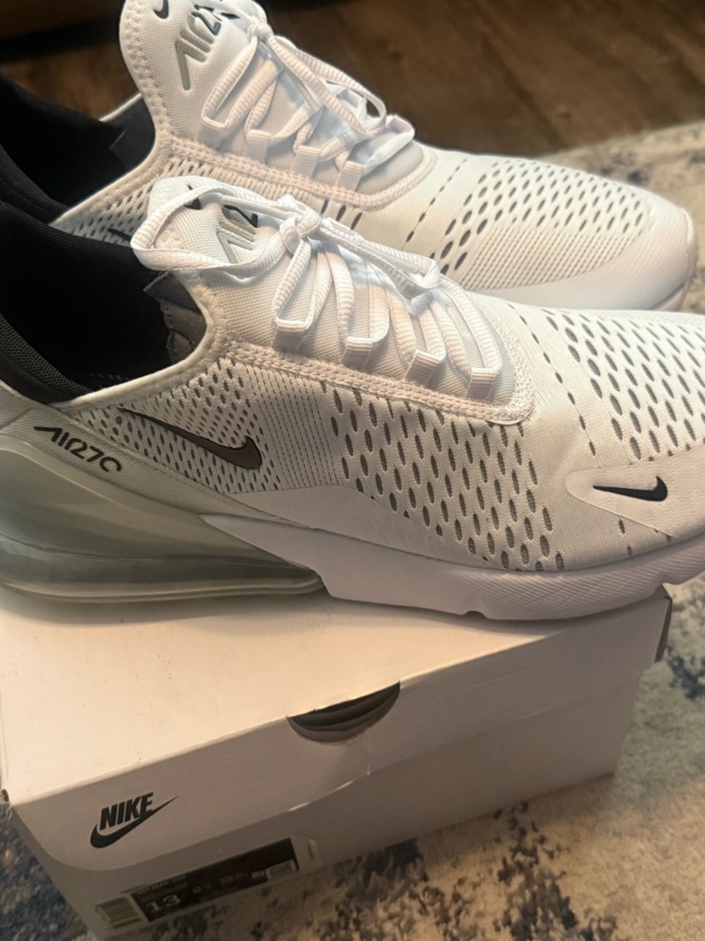 Nike Men’s Air Max 270 White with Black Accents